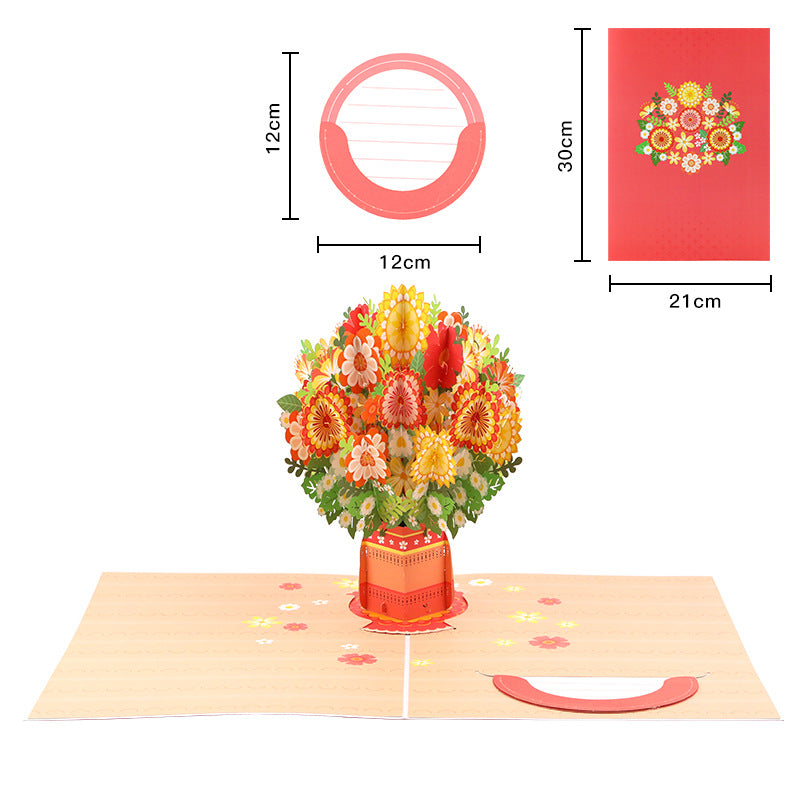 3D Floral Creative Paper Cutting