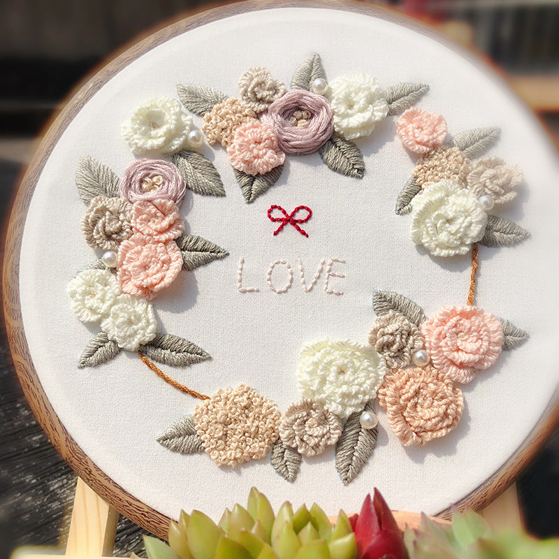 3D Floral Embroidery DIY Craft Kit