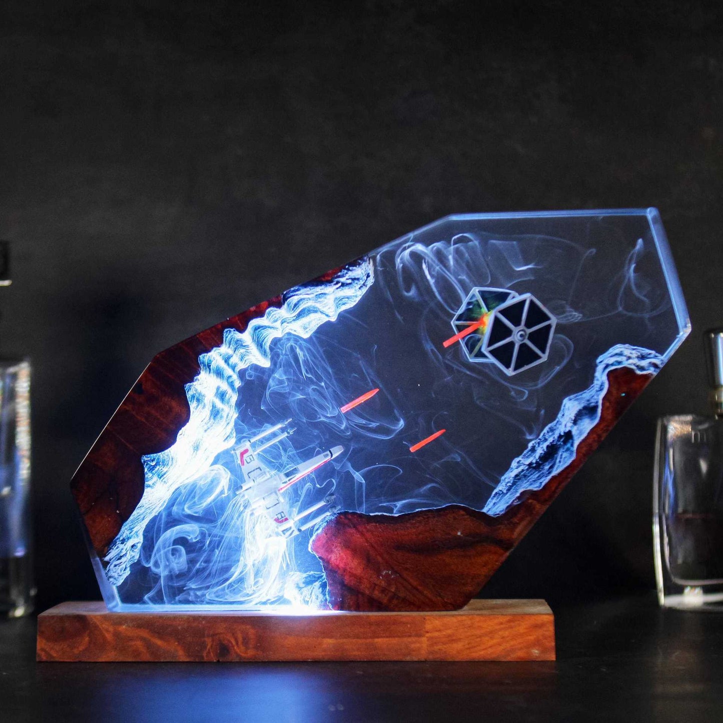 3D Galaxy Resin Star Lamp with LED Lights