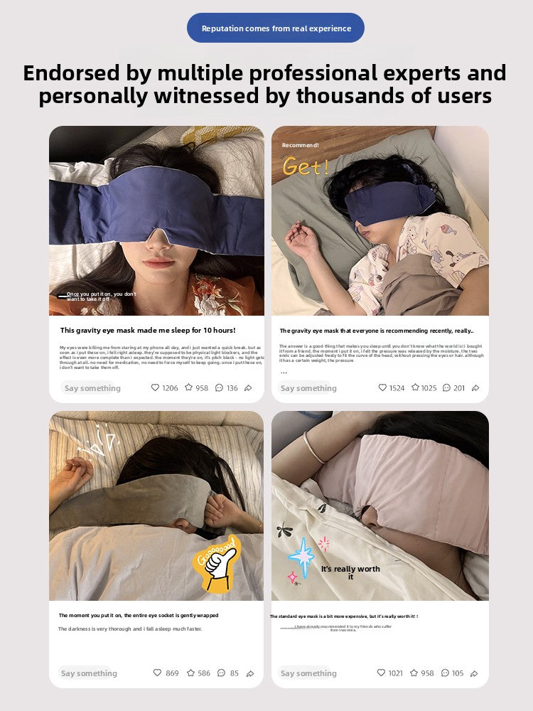 3D Gravity Eye Mask for Sleep and Eye Fatigue Relief