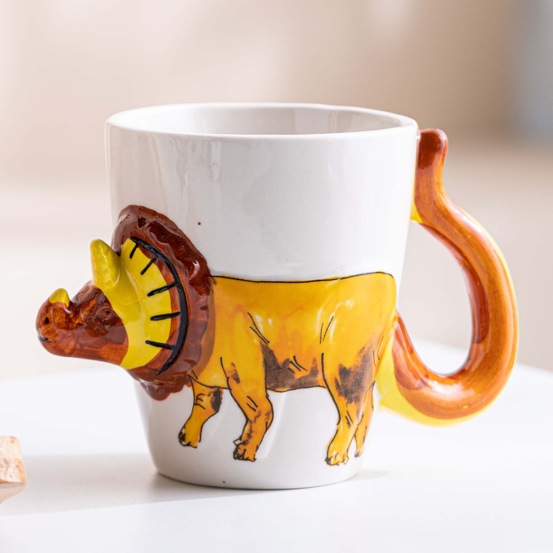 3D Hand-Painted Animal Ceramic Mug