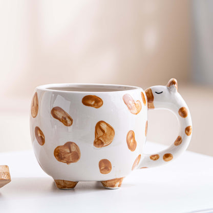 3D Hand-Painted Animal Ceramic Mug