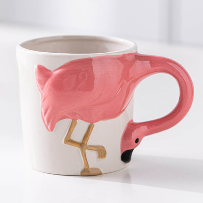 3D Hand-Painted Animal Ceramic Mug