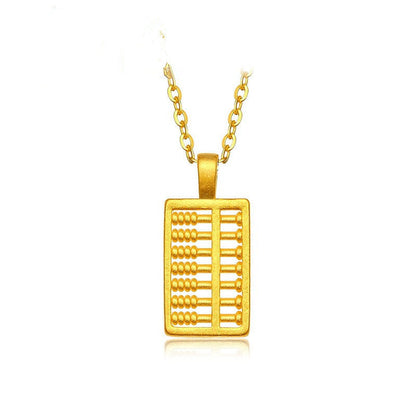 3D Hard Gold Pendant Necklace with Gift Box