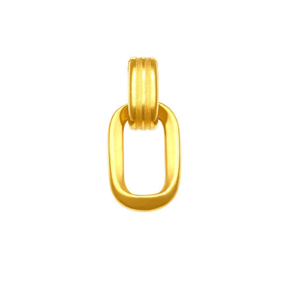 3D Hard Gold Pendant Necklace with Gift Box