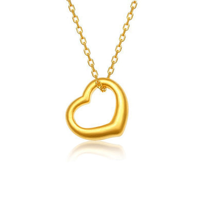 3D Hard Gold Pendant Necklace with Gift Box