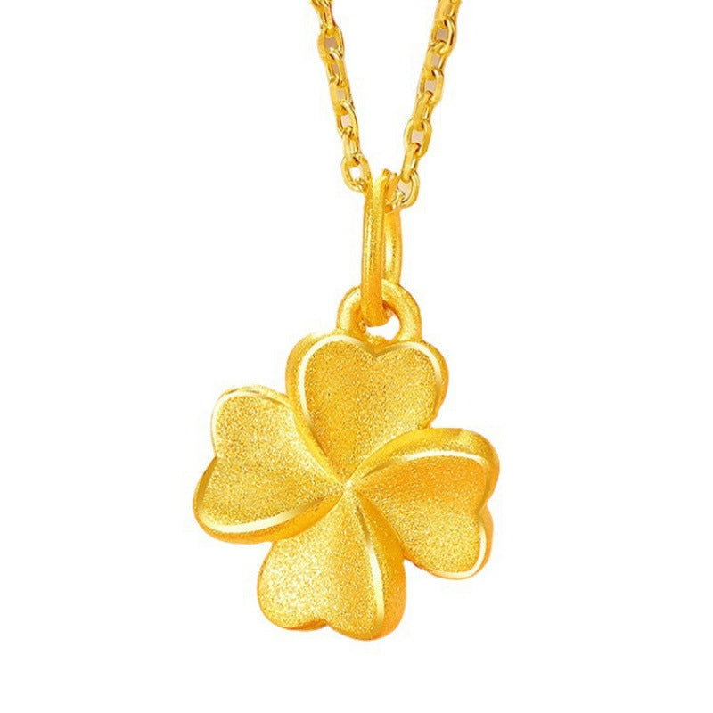 3D Hard Gold Pendant Necklace with Gift Box