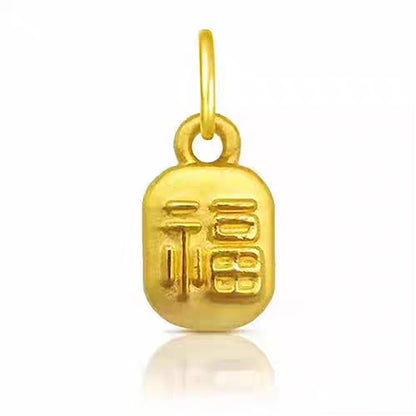 3D Hard Gold Pendant Necklace with Gift Box