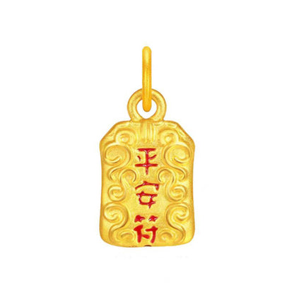 3D Hard Gold Pendant Necklace with Gift Box