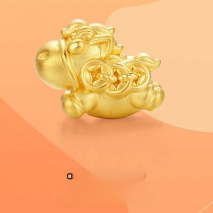 3D Hard Gold Pendant Necklace with Gift Box