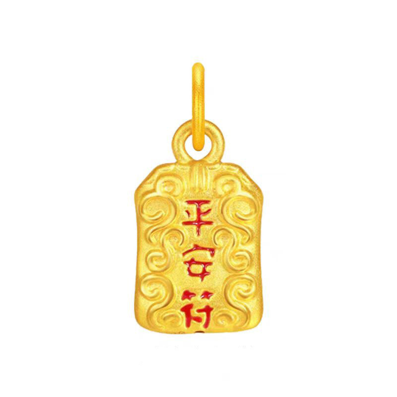 3D Hard Gold Pendant Necklace with Gift Box