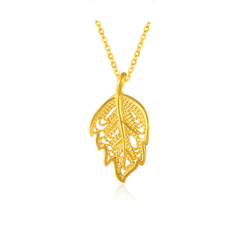3D Hard Gold Pendant Necklace with Gift Box