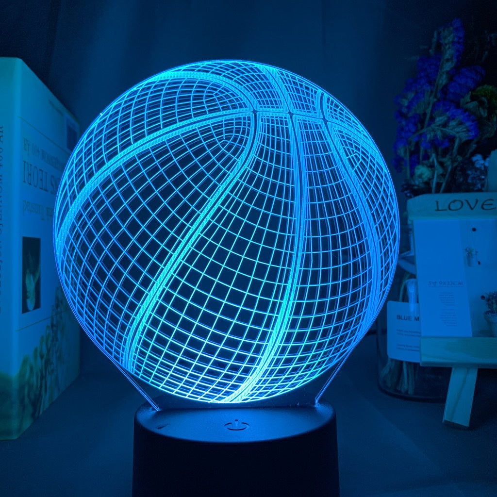 3D Illusion Sports Ball LED Night Light with Color Changing