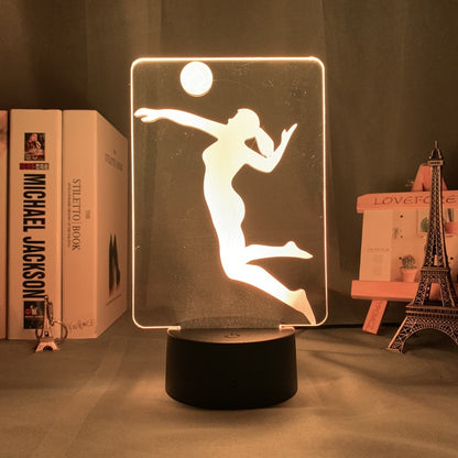 3D Illusion Sports Ball LED Night Light with Color Changing
