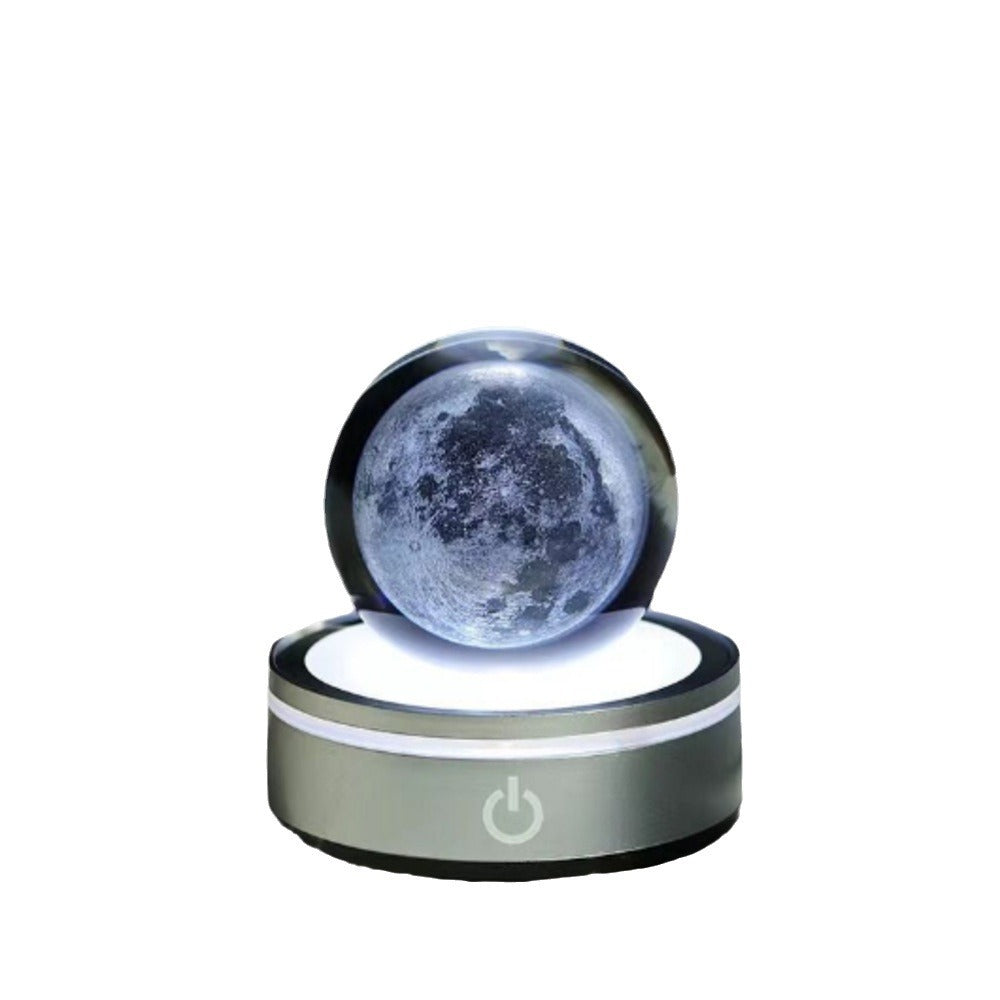 3D Inner Carved Luminous Crystal Ball with Gradient Night Light