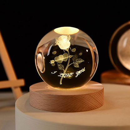 3D Laser Crystal Night Light