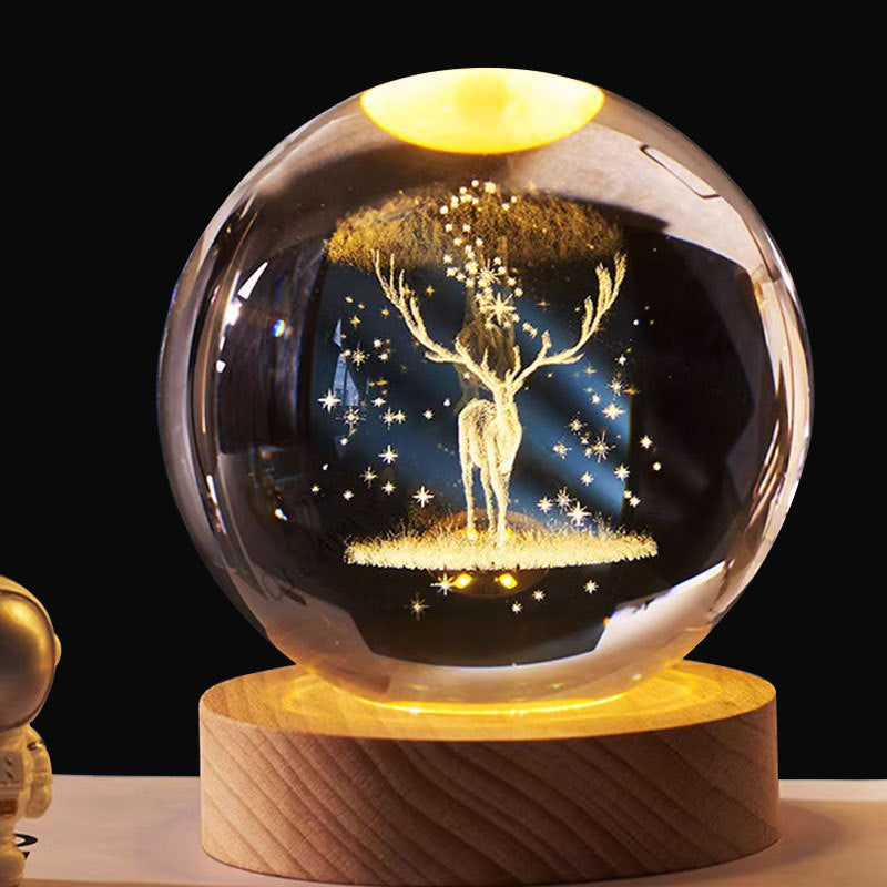 3D Laser Crystal Night Light