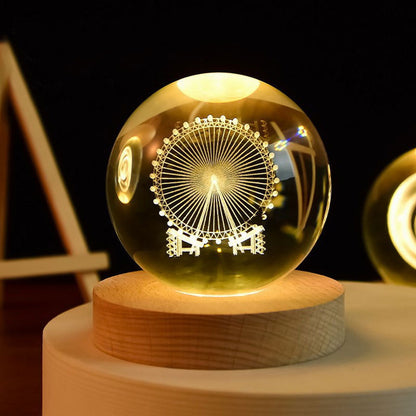3D Laser Crystal Night Light