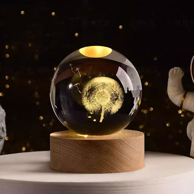 3D Laser Crystal Night Light