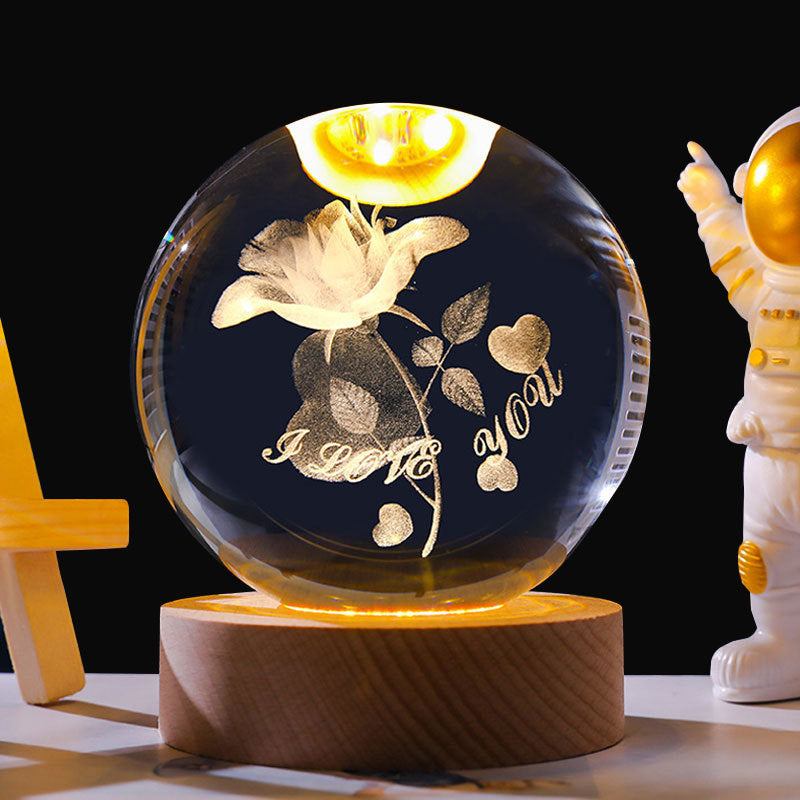 3D Laser Crystal Night Light