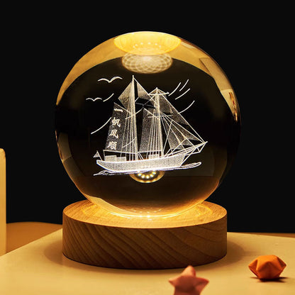 3D Laser Crystal Night Light