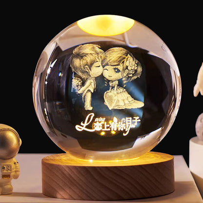 3D Laser Crystal Night Light