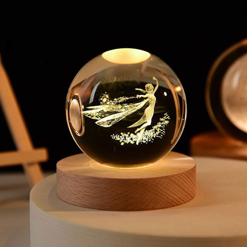 3D Laser Crystal Night Light