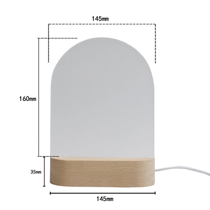 3D LED Night Light with Beech Wood Base