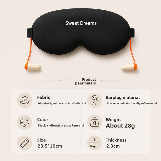 3D Light Blocking Sleep Eye Mask with Earplugs