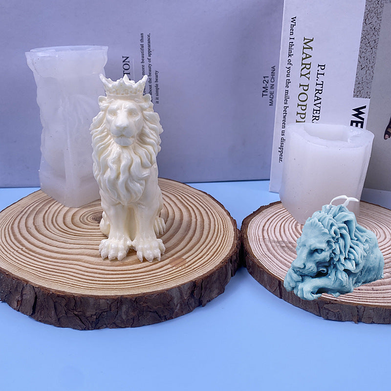 3D Lion Silicone Mold for Candles and Baking