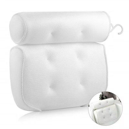 3D Mesh Bath Pillow with Suction Cups