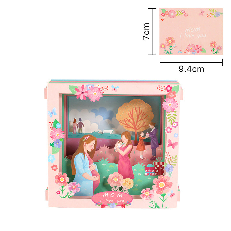 3D Mother's Day Greeting Cards Paper Carving Designs