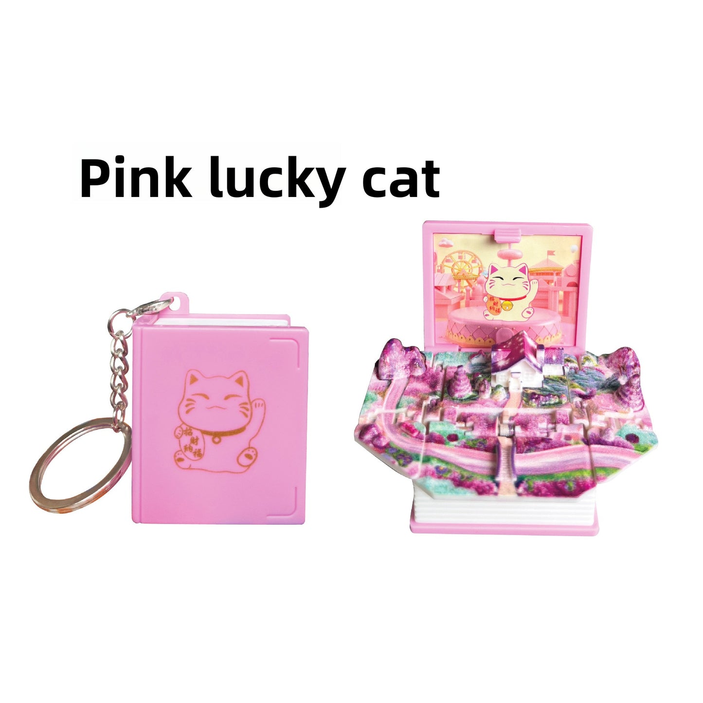 3D Pop-Up Book Toy Keychain