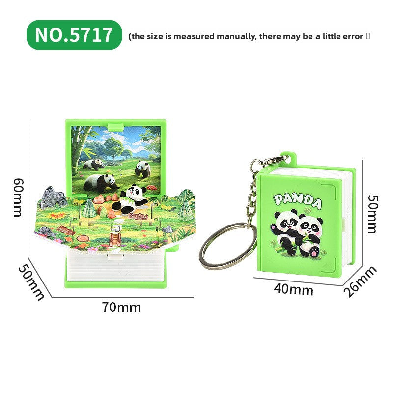 3D Pop-Up Book Toy Keychain