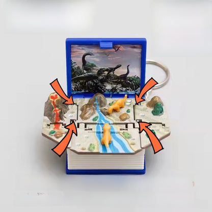 3D Pop-Up Book Toy Keychain