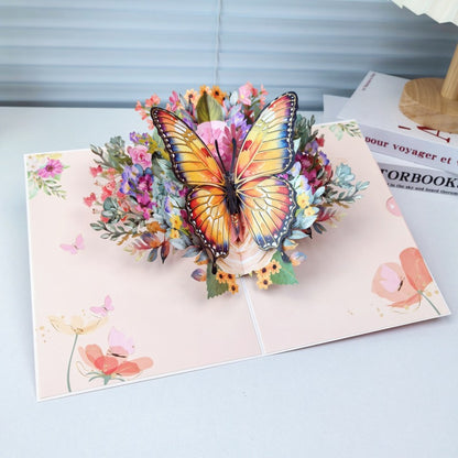 3D Pop-up Greeting Card with Butterfly Design