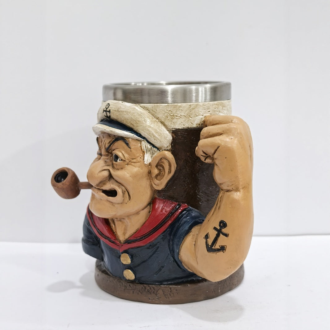 3D Popeye Power Mug Resin Coffee Cup
