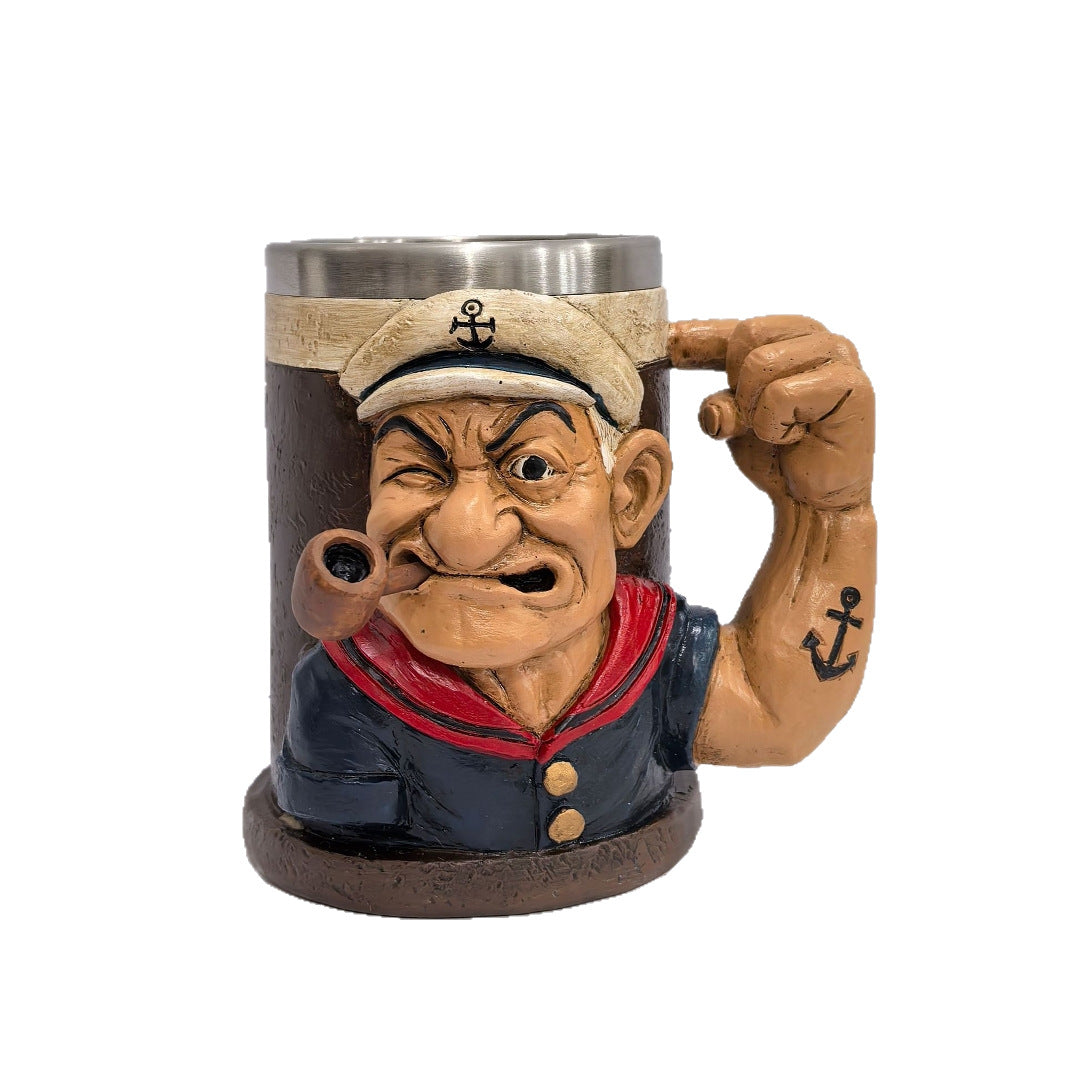 3D Popeye Power Mug Resin Coffee Cup