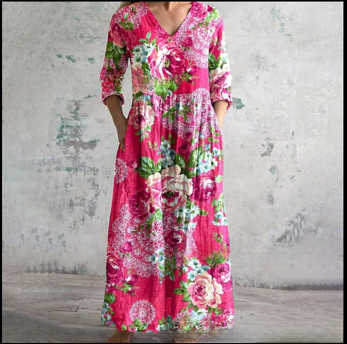 3D Print Loose Long Sleeve Dress