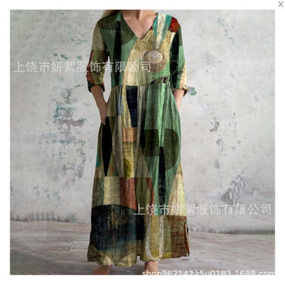 3D Print Loose Long Sleeve Dress