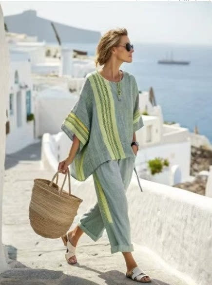 3D Print Loose Women Two Piece Dress