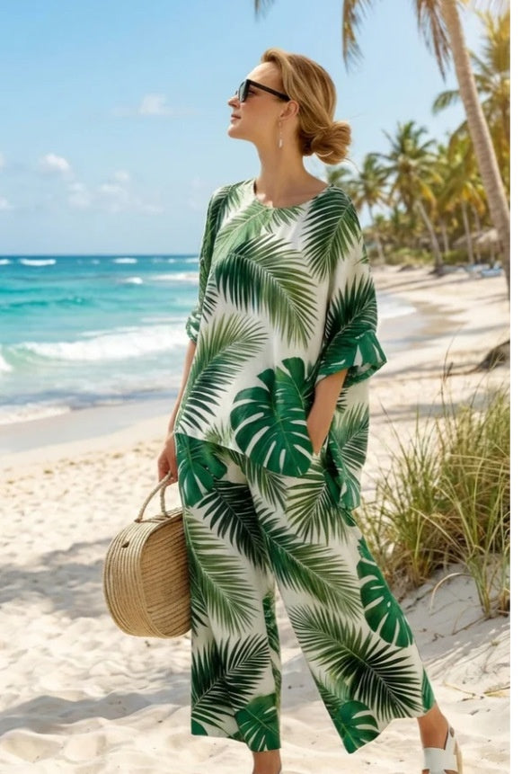 3D Print Loose Women Two Piece Dress