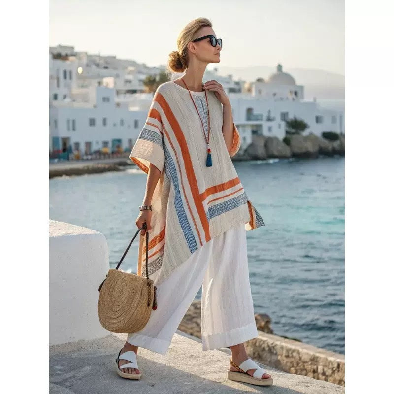3D Print Loose Women Two Piece Dress