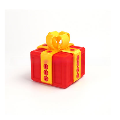 3D Printed Annoying Surprise Gift Box with Bow