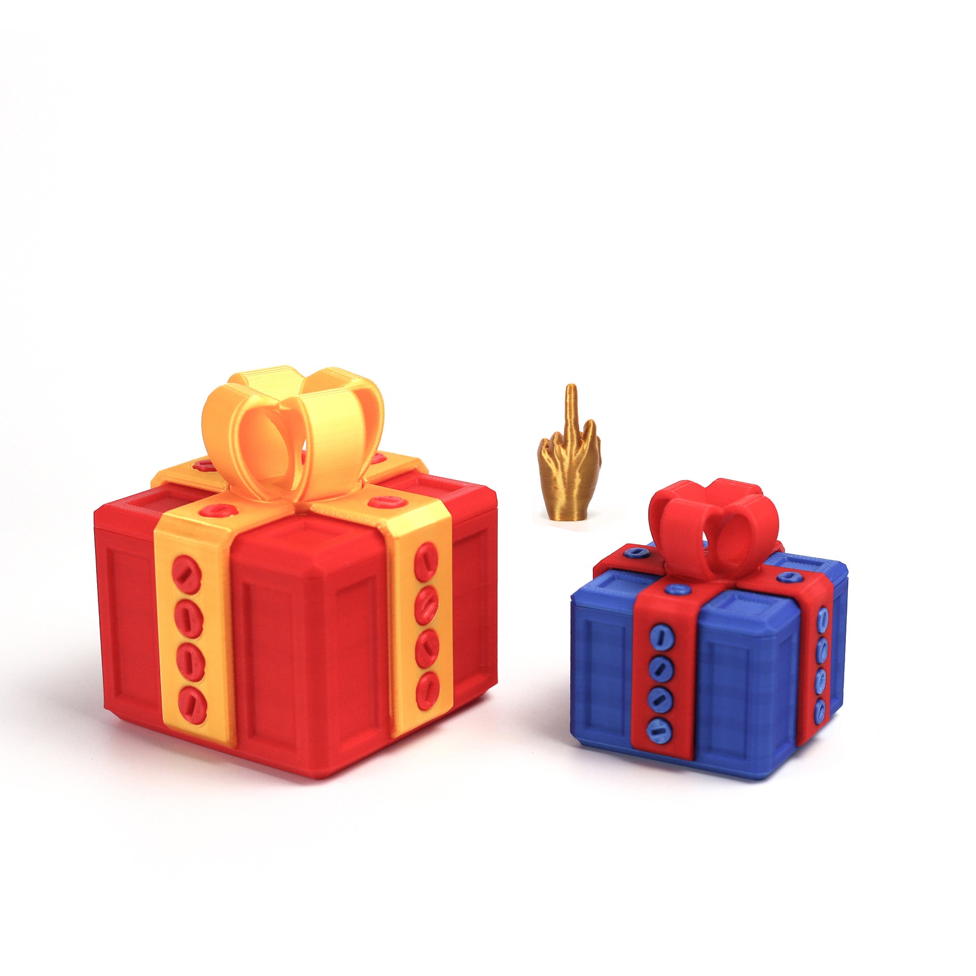3D Printed Annoying Surprise Gift Box with Bow