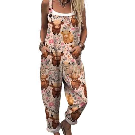 3D Printed Button Belted Casual Pants