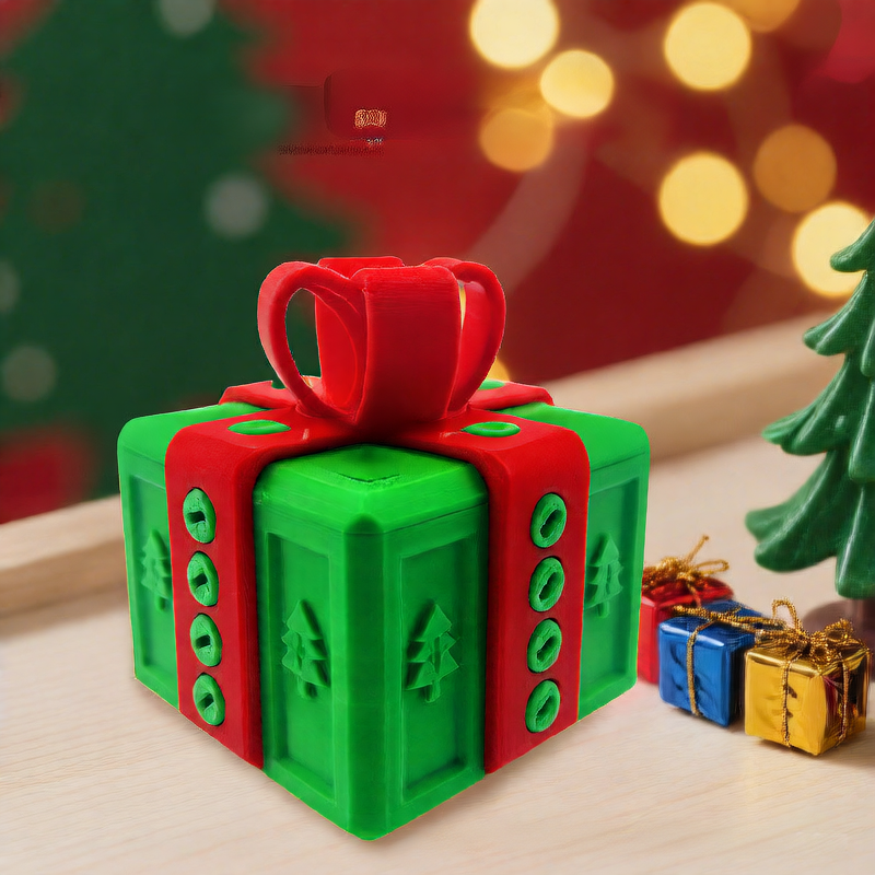 3D Printed Christmas Tree Novelty Gift Box