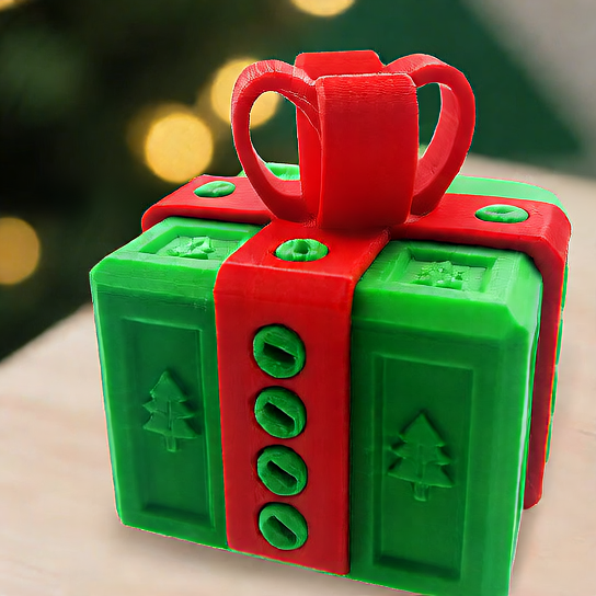 3D Printed Christmas Tree Novelty Gift Box