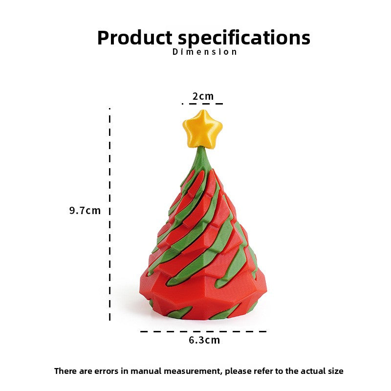 3D Printed Christmas Tree Push Pop Toy