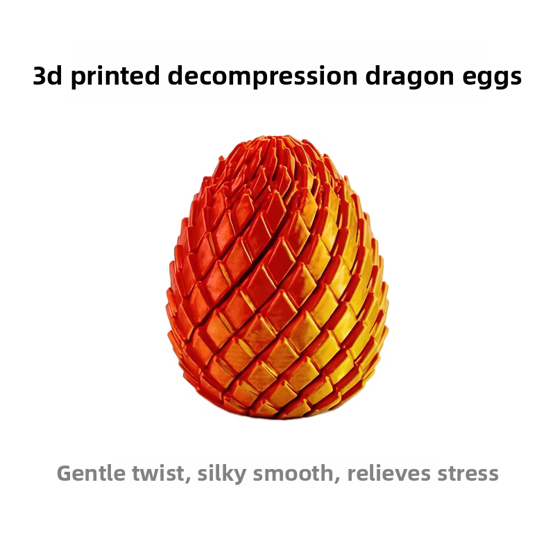 3D Printed Dragon Egg Rotating Stress Relief Toy